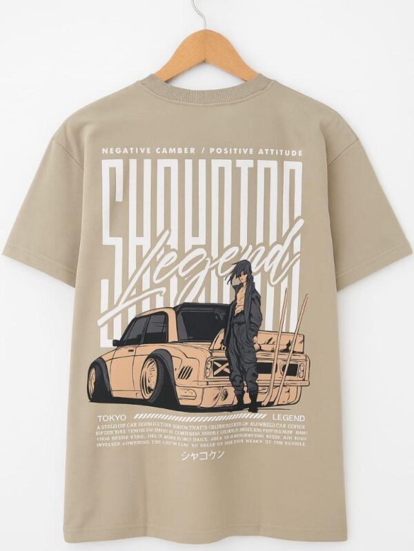 Tokyo Streetwear with Anime & Car Graphic - Image 2